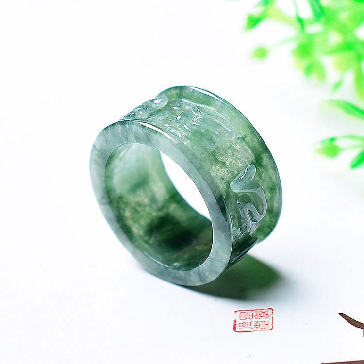 20mm Burmese jade natural A-grade men’s finger wrench