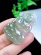 Natural new jadeite ice bottom oil green Guanyin jade pendant for men and women Burmese material A goods jade Guanyin pendant