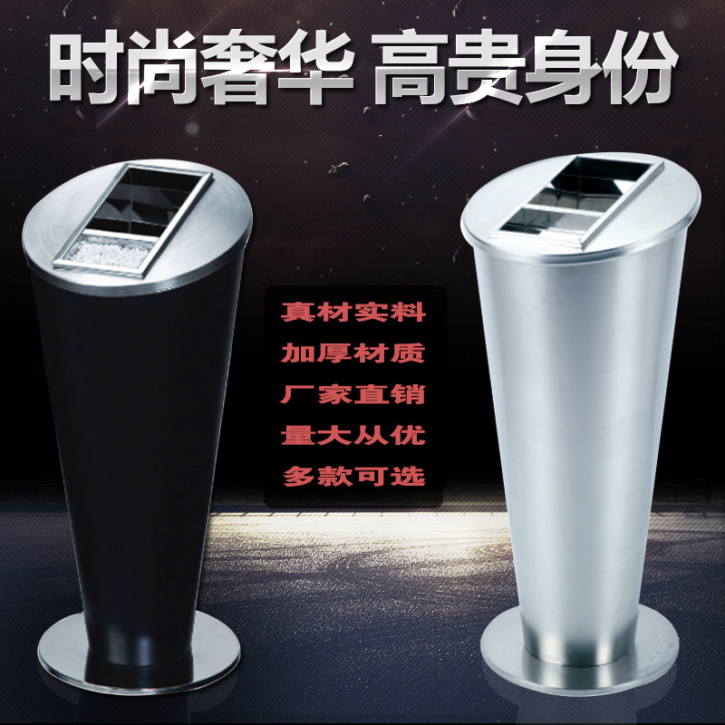 Stainless steel hotel trash can hotel lobby vertical elevator with ashtray hall corridor ashtray ashtray