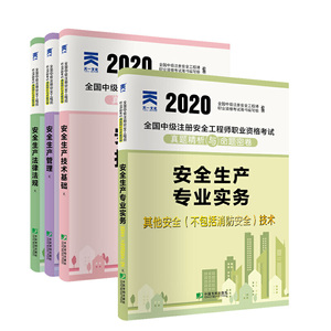 中级注册安全工程师2020教材配套试卷其它安全专业：法律法规+管理+技术基础+其它安全实务（套装全4册）