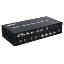 Tenfly HDMI split-screen device four-in-one-out KVM seamless switcher 4K screen picture divider 4-port KVM computer USB key mouse synchronous all-in-one 4-in-1 out of DNF game switcher