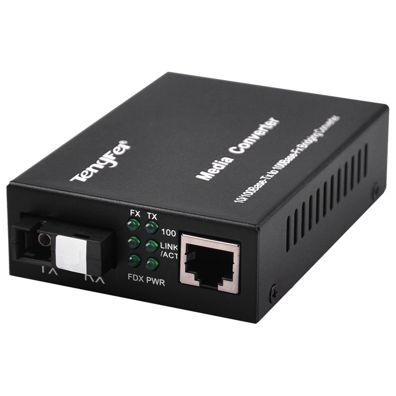 100m Single-Mode Single-Fiber One-Optical-One-Electrical + 1-Optical-8-Electrical Fiber Optic Transceiver Photoelectric Converter Digital Monitoring Combo