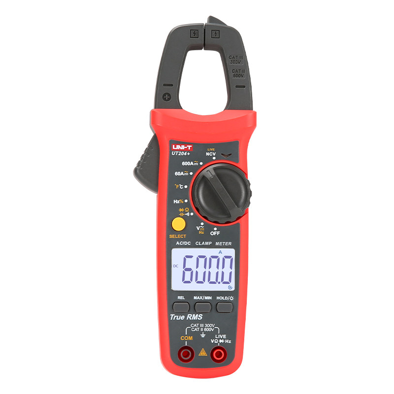 Unilide Ut203/Ut204+ Digital Clamp Meter, Dual-Purpose Ac/Dc Clamp Multimeter, High-Precision Ammeter