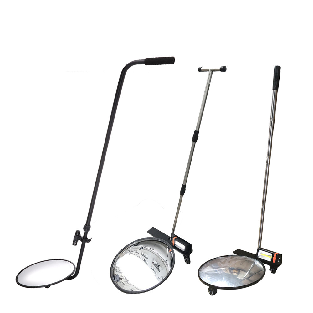 Guangdong best-selling V3 lengthened and enlarged 40cm acrylic round vehicle inspection mirror retractable vehicle bottom detector