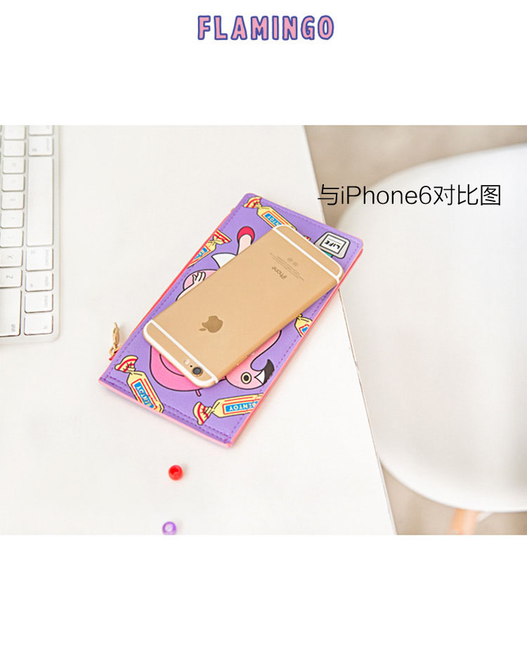 Túi đựng thẻ dễ thương mini của phụ nữ Hàn Quốc Dễ thương nhiều thẻ ID gói dây kéo siêu mỏng dung lượng lớn thẻ kinh doanh chủ thẻ ví dài nam