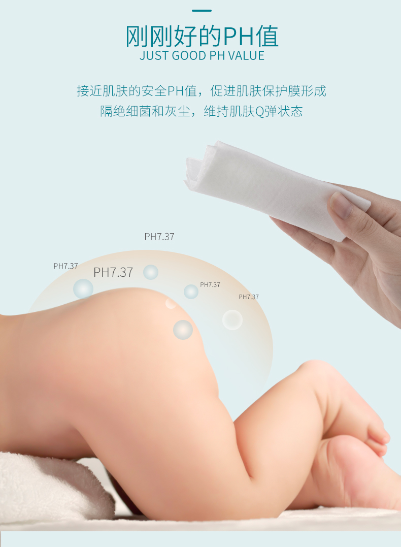Anh Douxbebe em bé lau trẻ sơ sinh rắm mô ướt tay trẻ em đặc biệt 80 bơm có nắp 12 gói khăn giấy ướt
