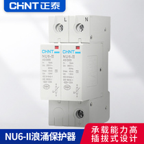 Zhengtai Surge Protector Surge three-phase anti-lightning strike NU6-II 40KA 2P Lightning module 4P Home 60KA