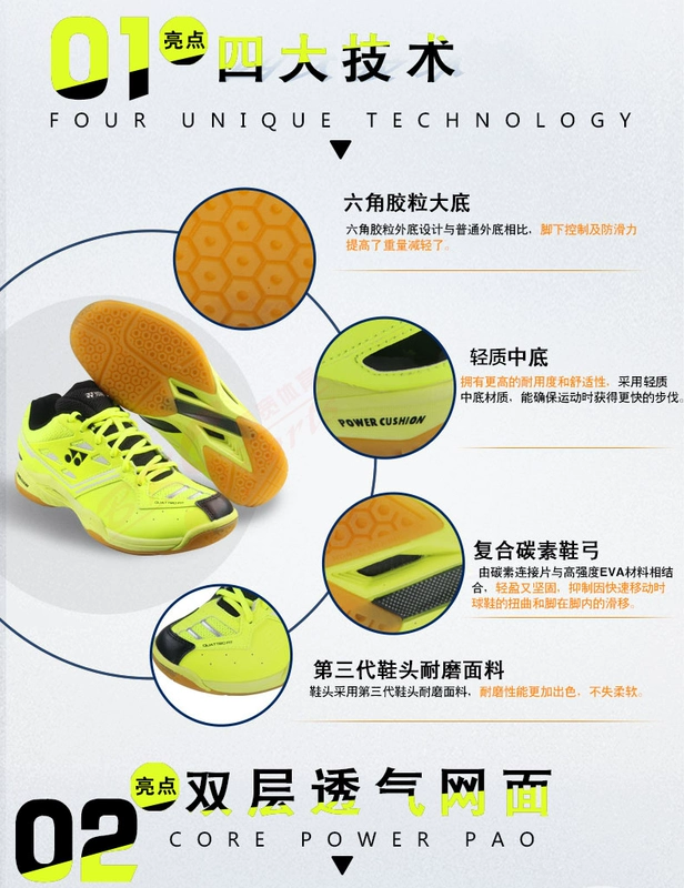 [Giải phóng mặt bằng] Giày cầu lông YONEX Yonex nam và nữ giày thể thao đích thực F1NLTD - Giày cầu lông
