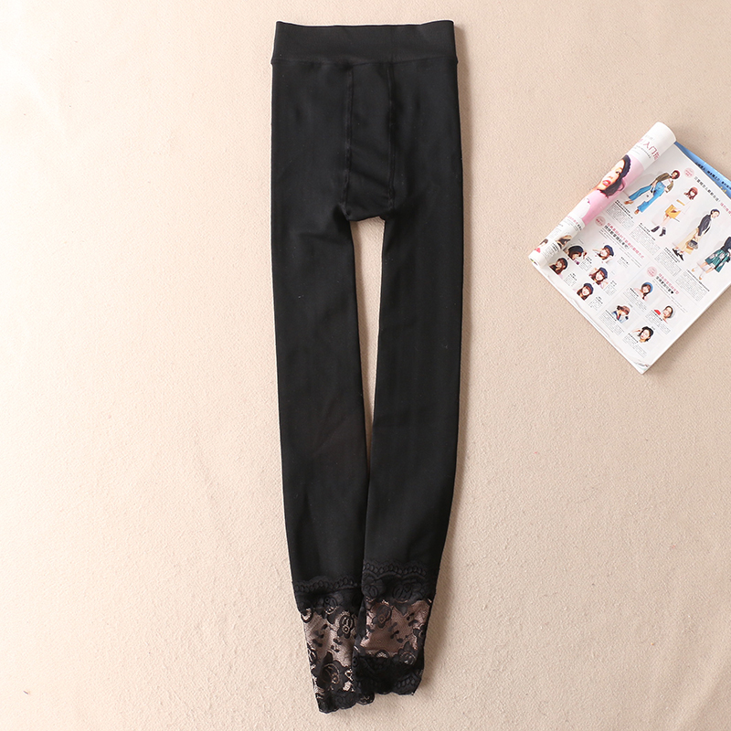 Sexy ren khâu quần cộng với quần nhung mỏng mỏng màu đen áp lực ấm quần quần legging nữ T17 quần giữ nhiệt cao cấp nam nữ