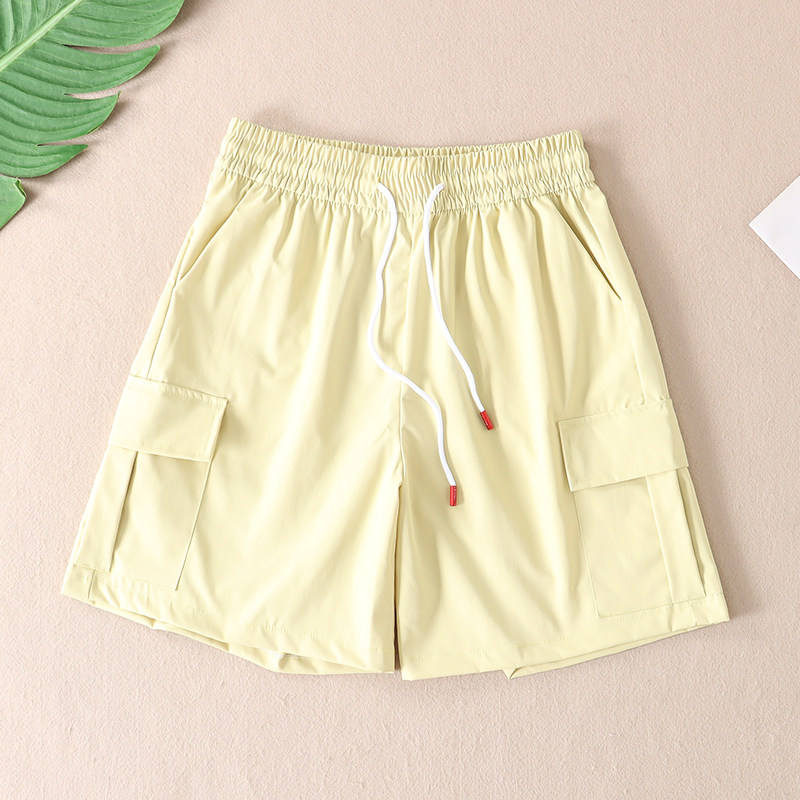 休闲时尚大口袋工装短裤女夏百搭高腰显瘦韩版运动五分裤 X47详情5