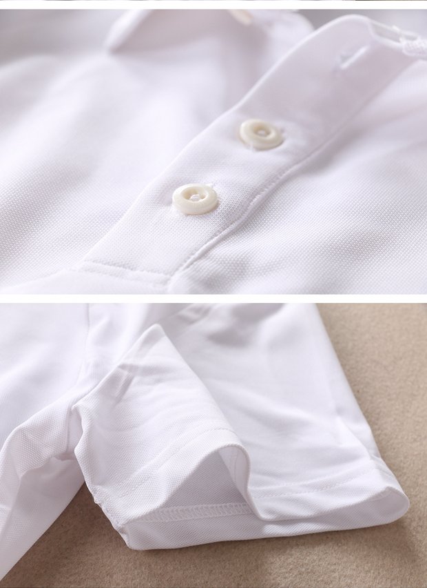 Áo thun bằng vải lưới thoáng khí Mùa hè nam trắng tay áo ngắn polo Phiên bản Hàn Quốc quần áo nhanh khô D335 polo nam