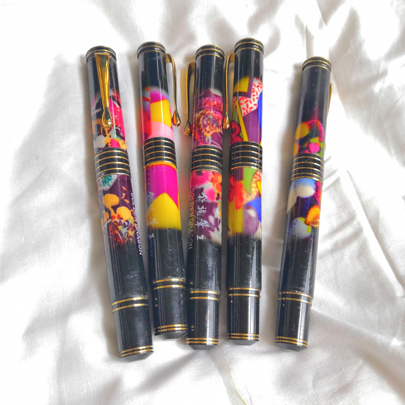 Ручка перьевая 库存金龙笔王大金龙钢笔九十年代老产品重75克笔尖1.2毫米 Golden Dragon