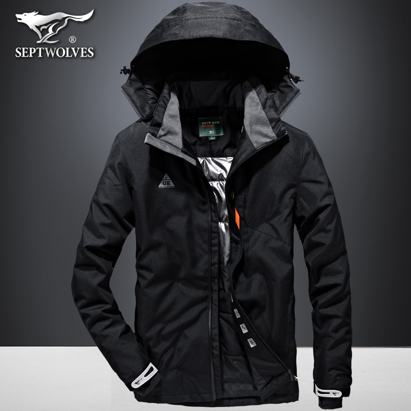 Seven wolves winter cotton-padded men's padded short padded cotton-padded jacket coat winter outdoor sports warm cotton-padded jacket tide brand