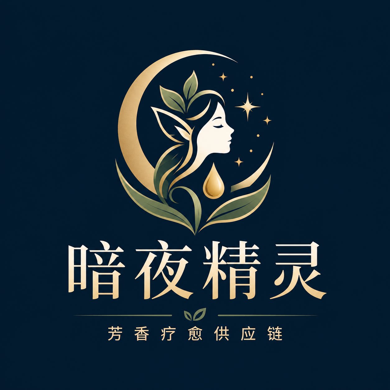 暗夜精灵芳香疗愈供应链的LOGO
