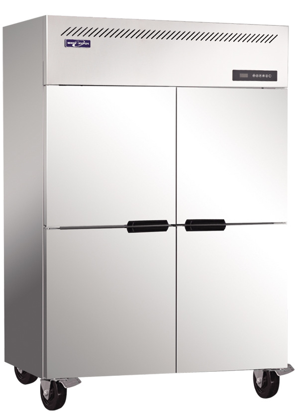 Wellkool Four Doors Frozen Fridge Air-cooled Vertical Snow Cabinet Commercial Stainless Steel Refrigerated Freezer Hotel Dining Room