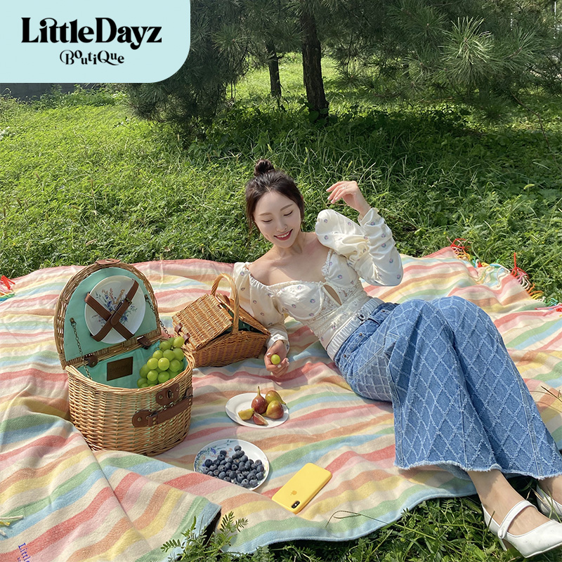 LittleDayz Picnic Mat Anti-Damp Cushion Thickened Tent Sleeping Cushion Passbook Fold Portable Picnic Cloth Home Mat Cushion