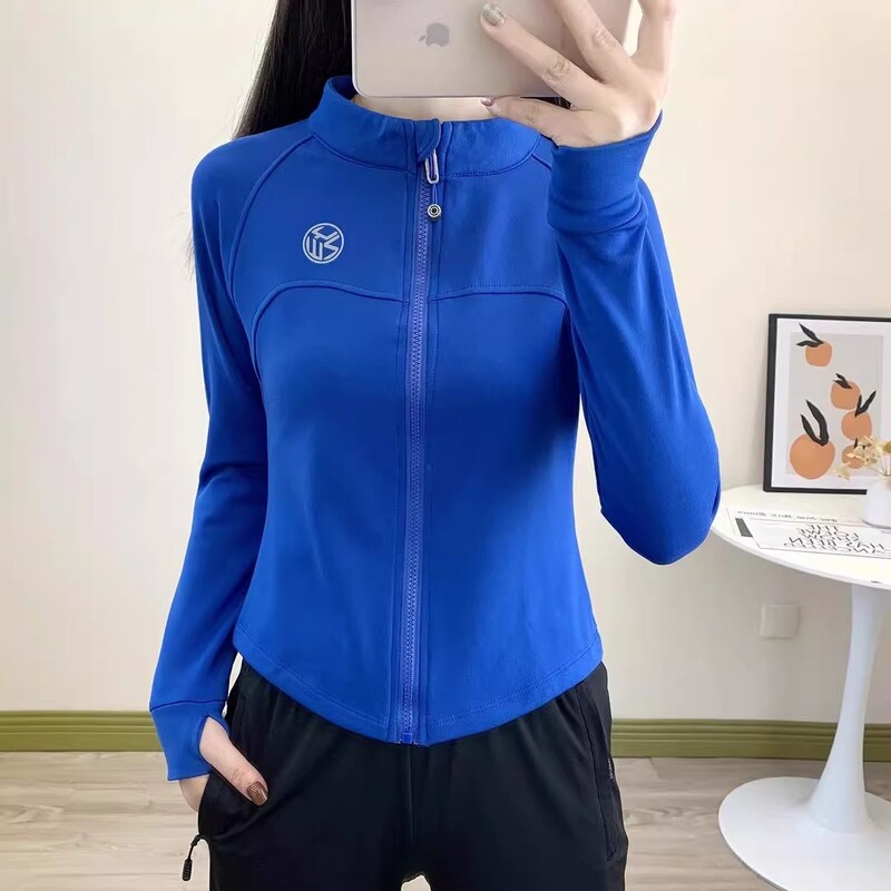 Quick-Drying Long-Sleeved T-Shirt for Women, Stand-Up Collar, Sun Protection, Running Cardigan, Outdoor Dance Team Uniform, Sports Quick-Drying Clothing Quick-Drying Long-Sleeved T-Shirt for Women, Stand-Up Collar, Sun Protection, Running Cardigan, Outdoor Dance Team Uniform, Sports Quick-Drying Clothing