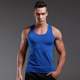 Customized men's Fitness tight purple round neck vest pure cotton sweat vest solid color underwear slim base