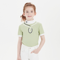 Hello Horse Spring and Autumn Horse Equestrian T-shirt Equestrian Costume Equestrian Equestrian Equestrian Equipment for Children