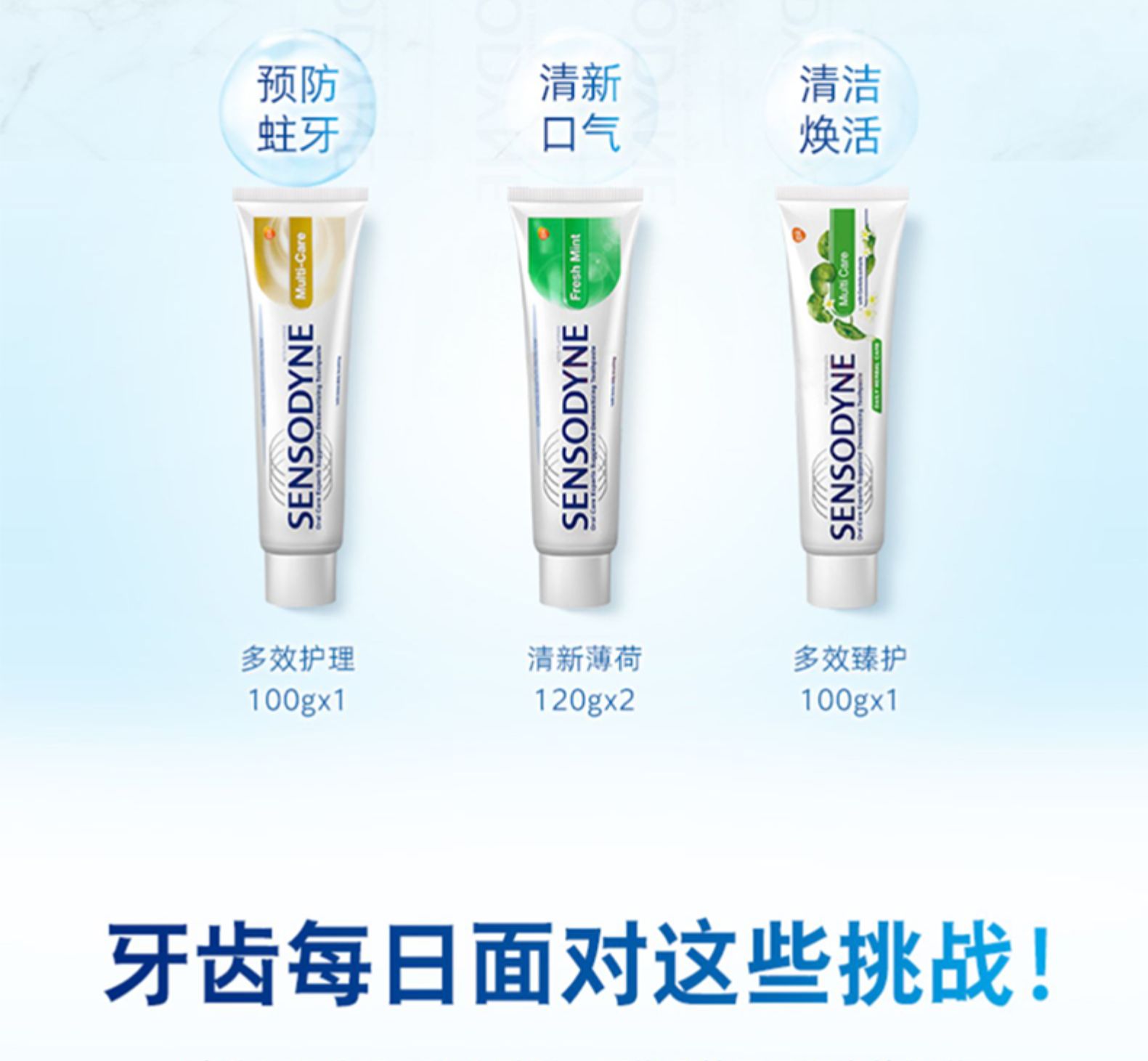 舒适达 抗敏感护齿牙膏 4支440g 图2