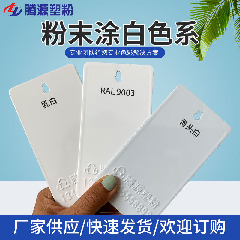Powder coated white color series flat light white paint thermosetting powder coating electrostatic spraying plastic powder environmental protection fire powder