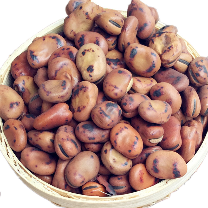 Farm dry fried broad beans fried goods self-fried green heart broad beans fried peas Special hard iron broad bean snacks original flavor 500g