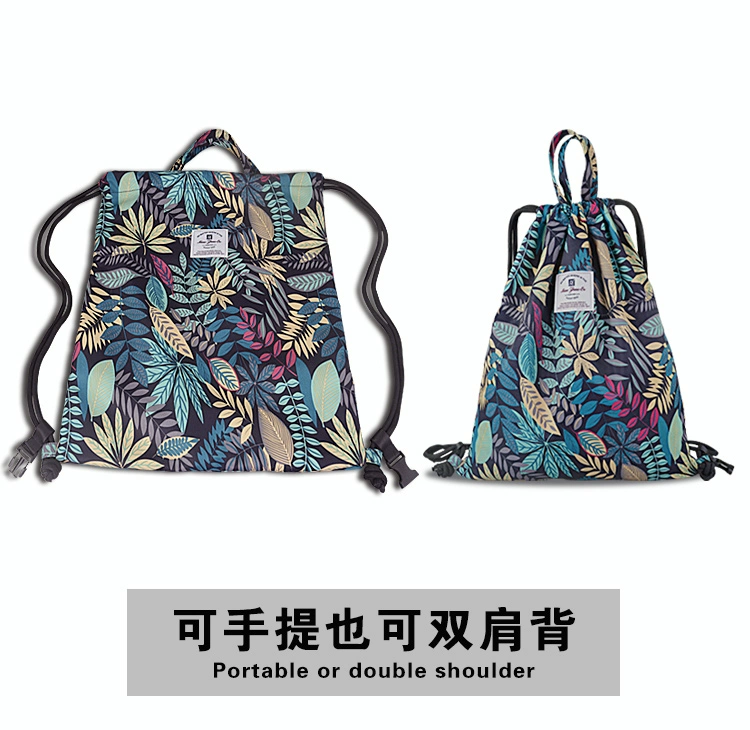 Nhỏ ba lô DrawString nam và nữ in túi di động ngoài trời