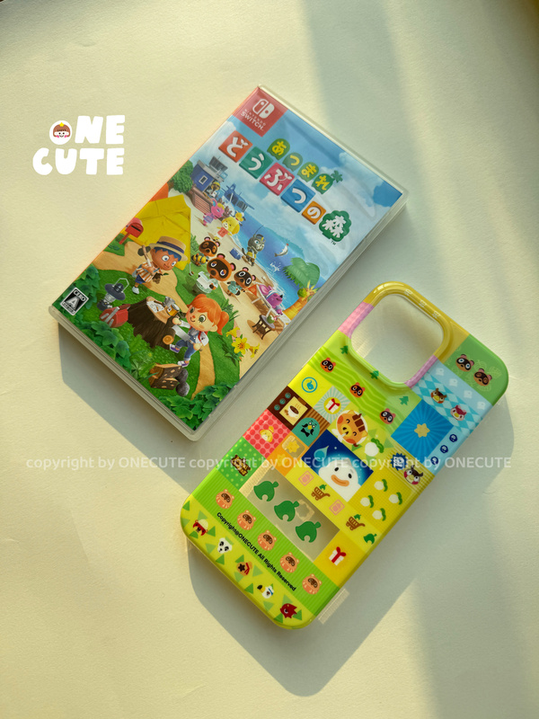 Onecute Animal Crossing Mobile Phone Case, Animal Crossing Imd Glossy Phone Case, Round and Cute, Original 16Promax