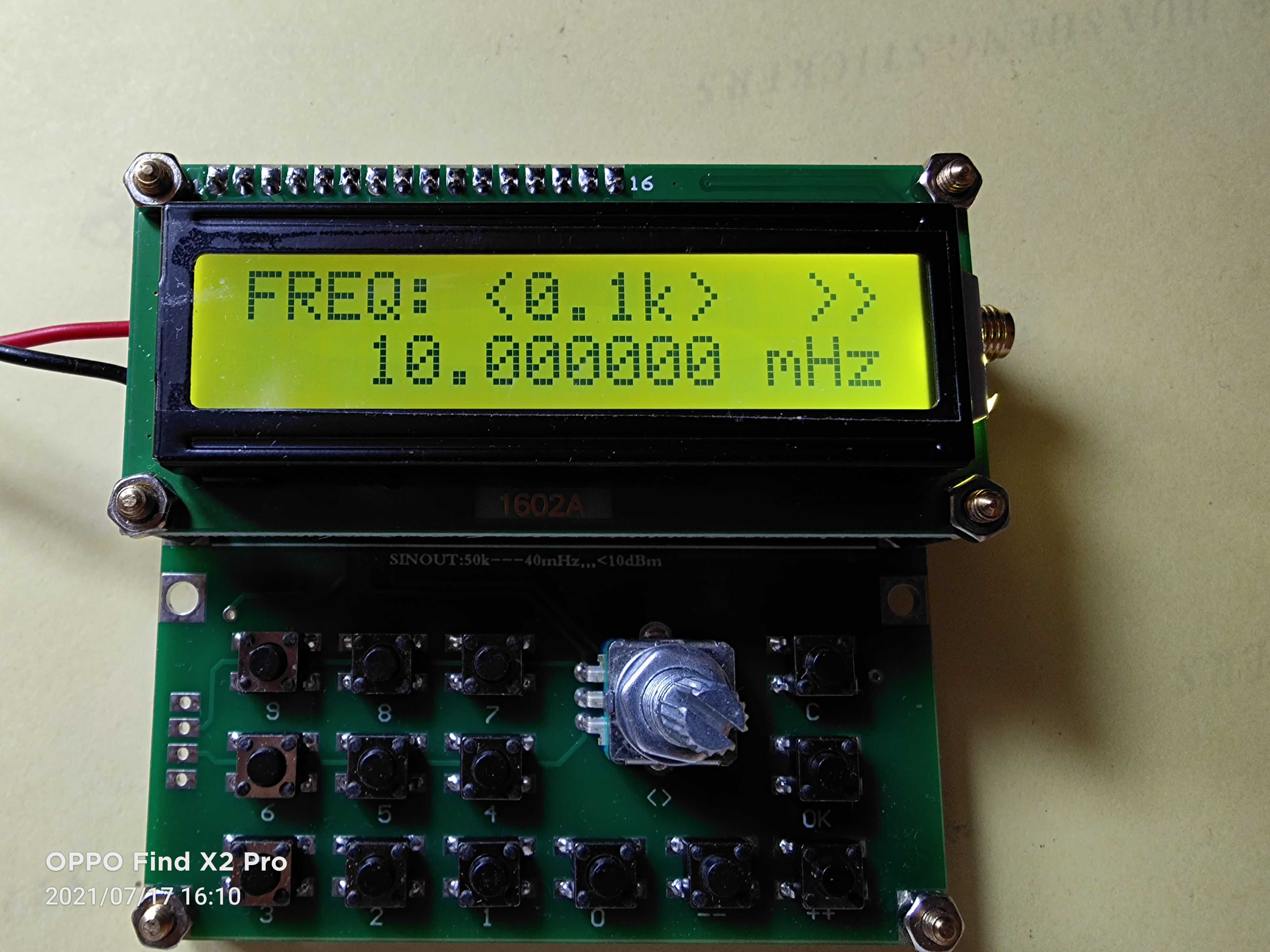 AD9834 VFO source 0.05mHz--40mHz simple signal source Sine wave DDS Signal gener