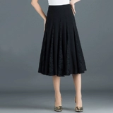 Модная сшивая двойная кружевная шифоновая юбка, вертикальная универсальная универсальная заблокированная колена -н.