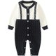 Baby clothes one-piece sweater sweater foreign style autumn and winter clothes 03-9 months male and female baby suit plus fleece romper