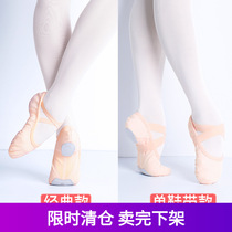 Lingyan dance shoes soft-soled womens adult practice shoes stretch cloth ballet shoes lace-free body shoes cat claw shoes
