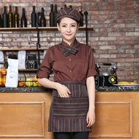 Кофейный лонгслив, шапка, фартук