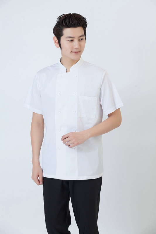 áo đầu bếp nam Quần áo đầu bếp ngắn tay mùa hè lưới thoáng khí áo liền quần đầu bếp mỏng phần quần áo bếp nhà hàng tây quần áo bếp áo bếp nhà hàng áo bếp nữ