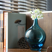 (Thousand Mu En special price) artificial blown colored crystal glass vase modern home accessories