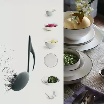 Qian Mu en clearance special porcelain ceramic kitchen utensils European and American simple modern Chinese new bone porcelain tableware