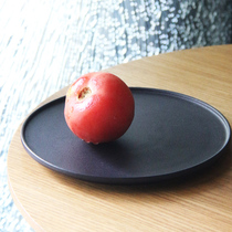 (Thousand Mu en) coarse pottery ceramic dry tea tray disc retro glaze light tea tray Zen ornaments