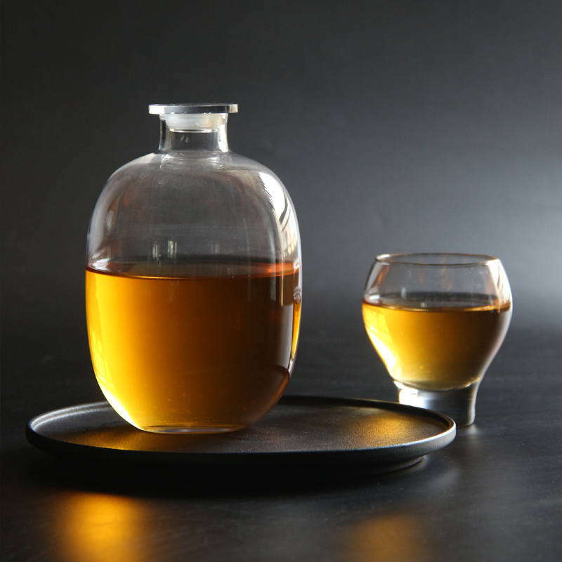 (Chien Muen Special) Japanese-style artificially blown transparent glass sake wine set cold water bottle cold water bottle