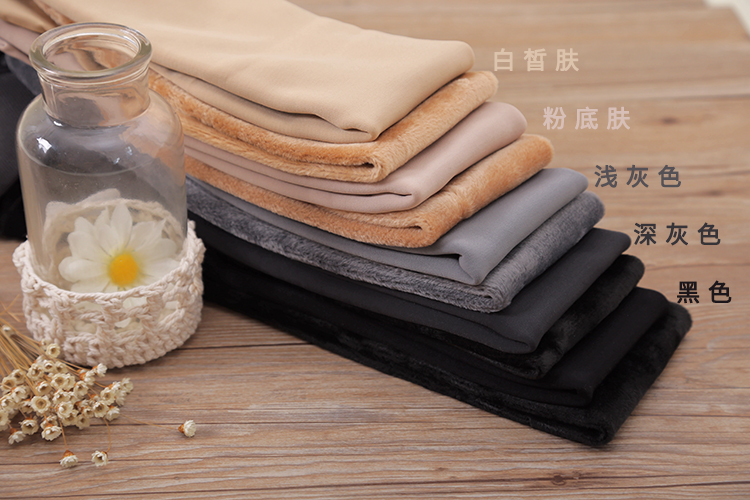 Mùa đông dày cộng với quần nhung nhẹ chân giả da màu quần legging vớ micro áp lực vớ quần chân mỏng quần tất học sinh