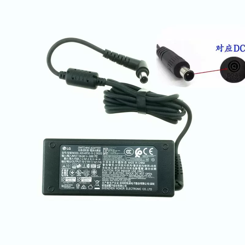 Новый адаптер питания LG19V1.7A 27EA33VA 24MP55VQ ADS-40SG-19-3lcap21