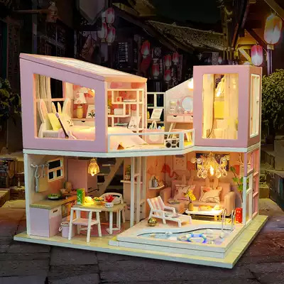 Hongda diy cottage villa handmade gift house model assembly European-style art house creative decoration wood