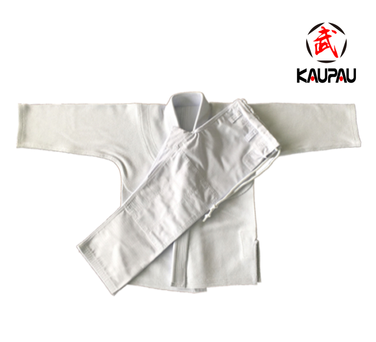 kaupau children Brazil juci tao white bjj gi no patch training blank flexible suit