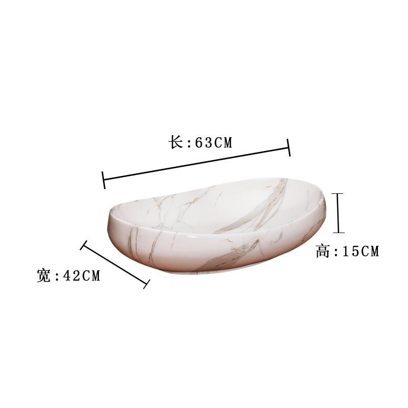 Ceramic art stage basin oval sink marble basin Europe type restoring ancient ways of household toilet lavatory