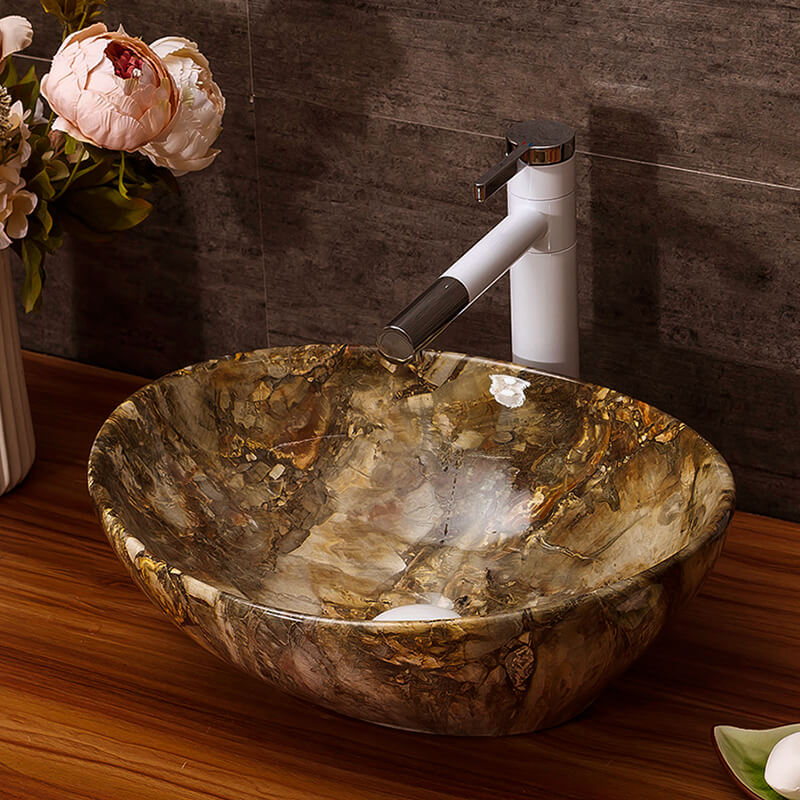 The stage basin bathroom home for wash basin hotel suit with small size ceramic art water lavatory basin