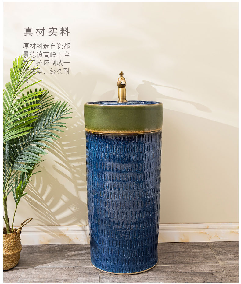 Ceramic lavatory basin balcony floor pillar lavabo toilet basin of is suing household one column 10