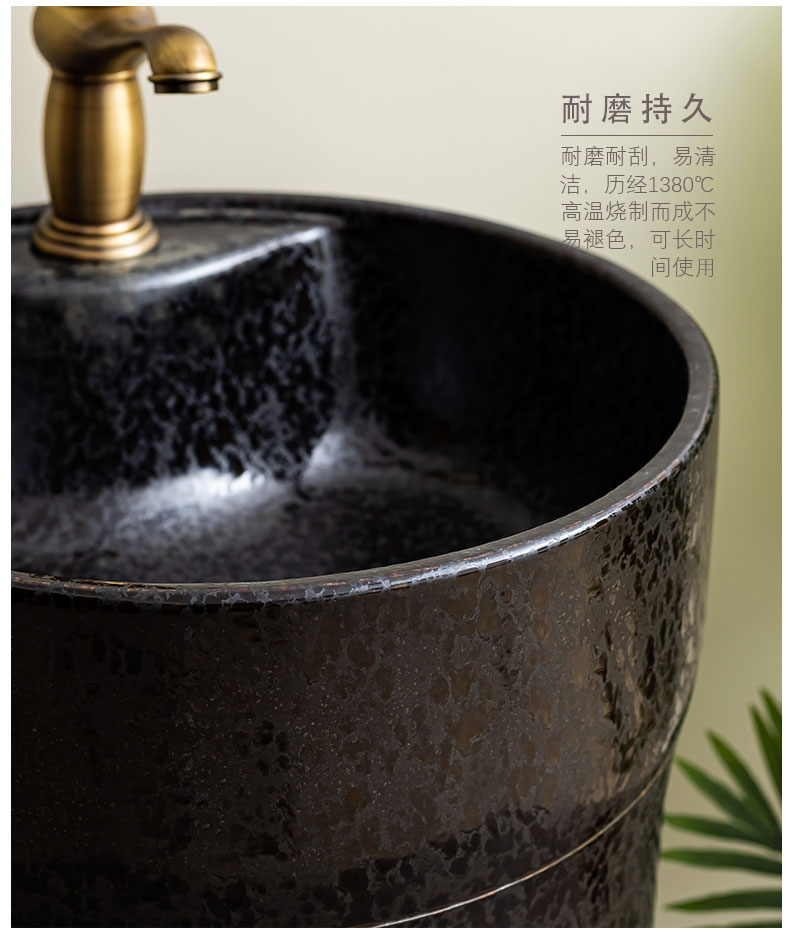 Basin of pillar type lavatory balcony column restoring ancient ways of household ceramic floor type of toilet stage Basin sink