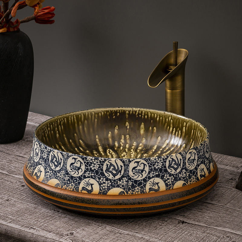 Stage basin balcony home for wash basin ceramic bathroom sinks circular art restoring ancient ways the sink basin