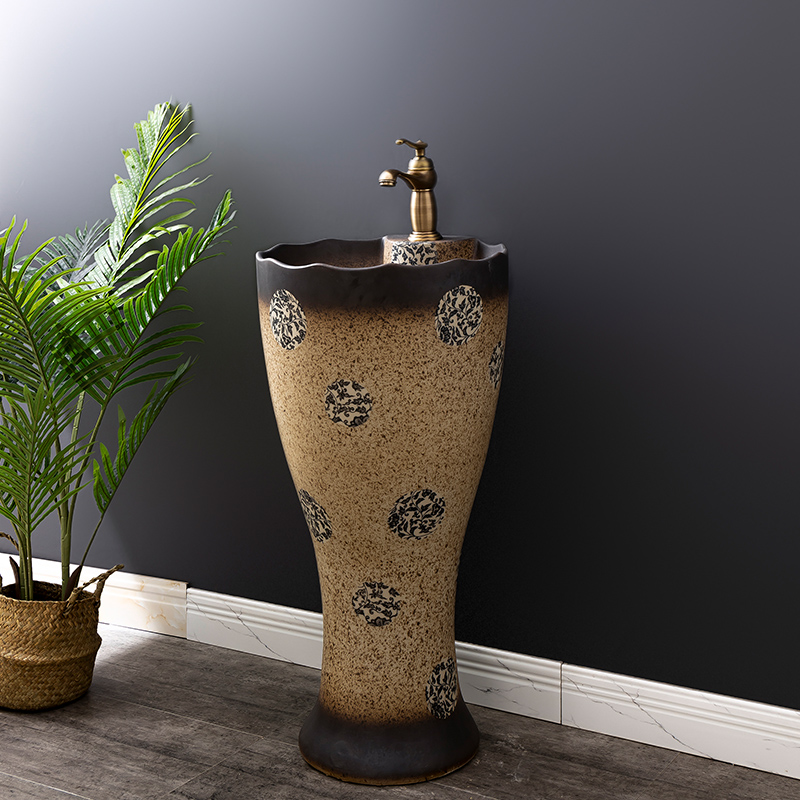 Ceramic basin floor balcony is suing the lavatory retro column pillar household toilet lavabo. 3