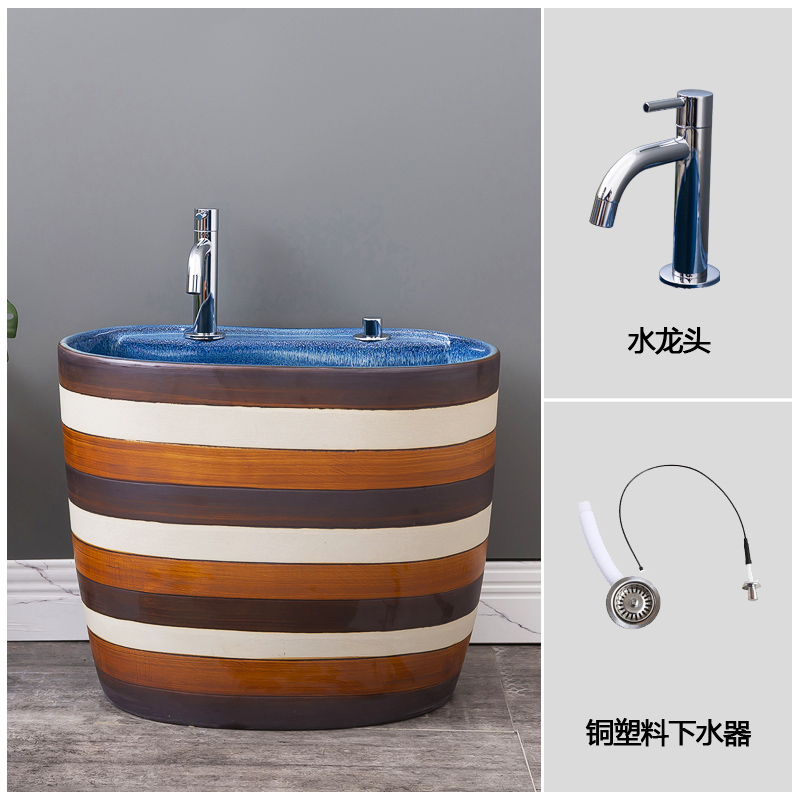 Ceramic balcony mop pool household cleaning basin with restoring ancient ways leading one floor mop pool is suing the toilet