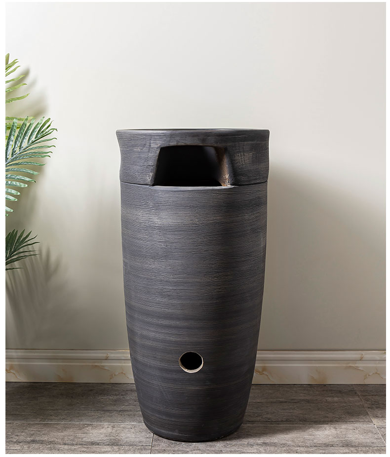 Ceramic column basin restoring ancient ways of household toilet lavatory basin sink balcony is suing floor one column 6